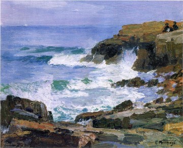 Edward Henry Potthast Painting - Looking out to Sea landscape Edward Henry Potthast